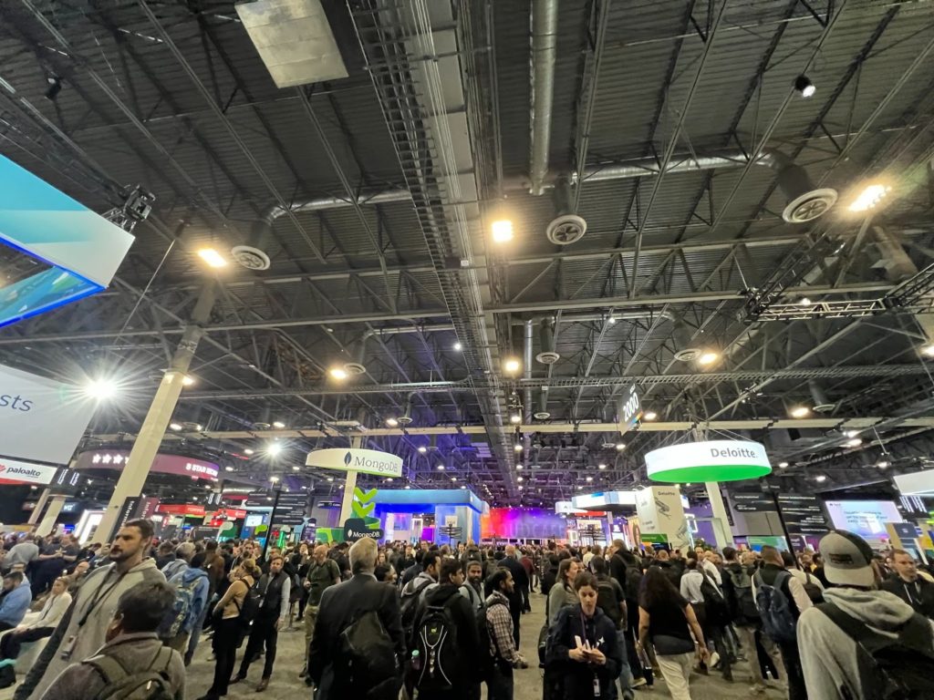 The show floor at AWS re:Invent 2022