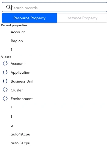 Resource properties
