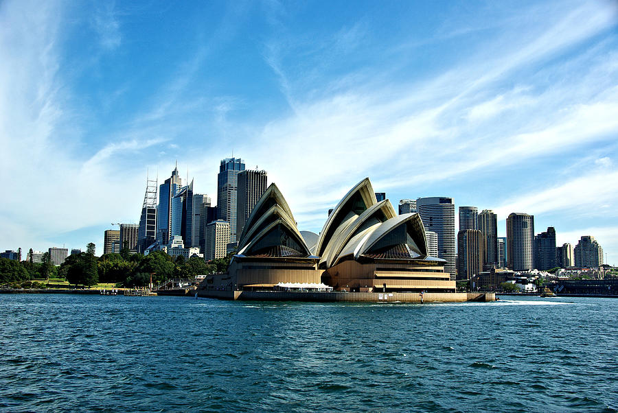 A view of Sydney Opera House from across the harbour