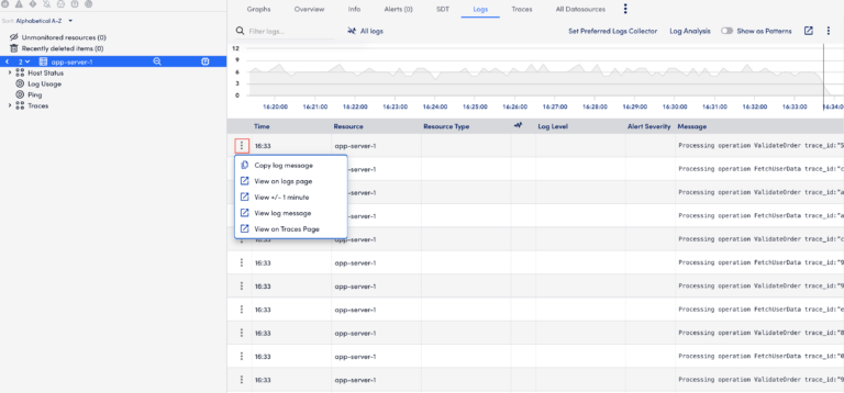 Logs Tab | LogicMonitor