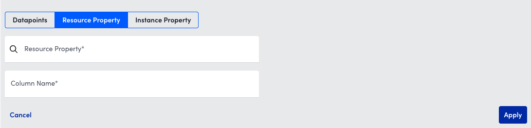Resource property settings