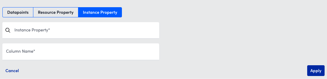 Instance property settings