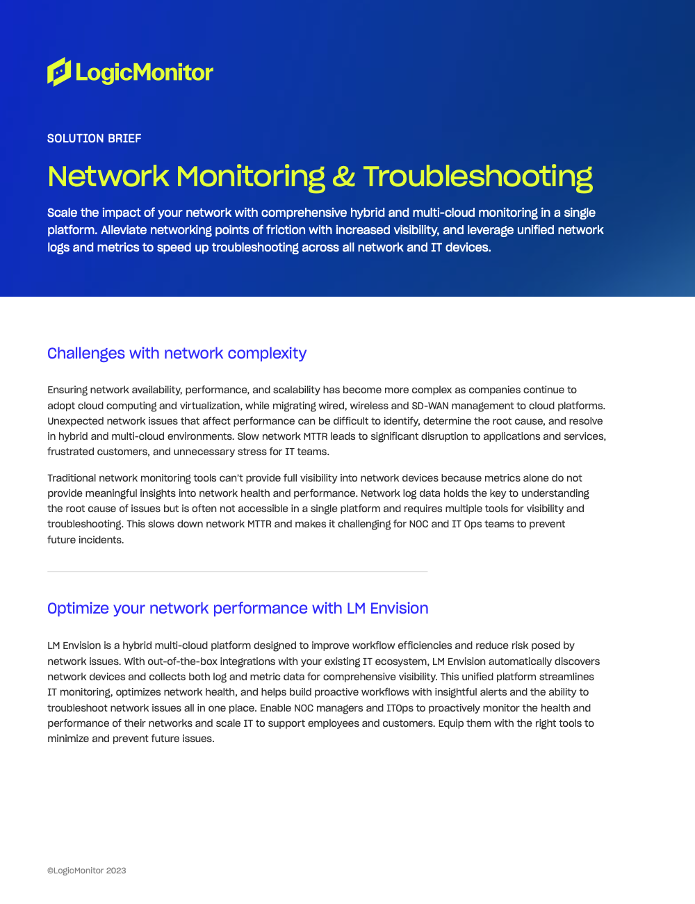 Network monitoring and troubleshooting cover