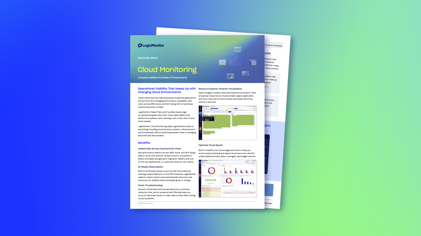 Cloud Monitoring Solution Brief