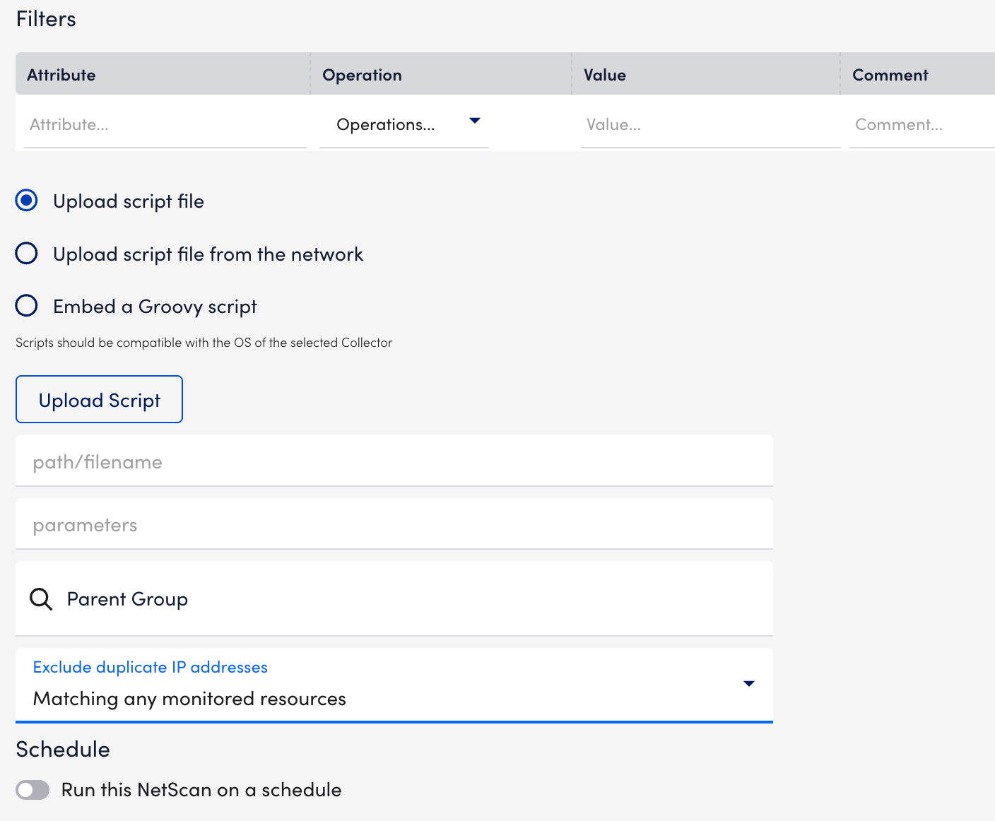 Adding an Enhanced Script NetScan