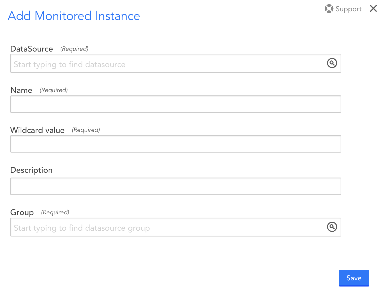 Add Monitored Instance modal