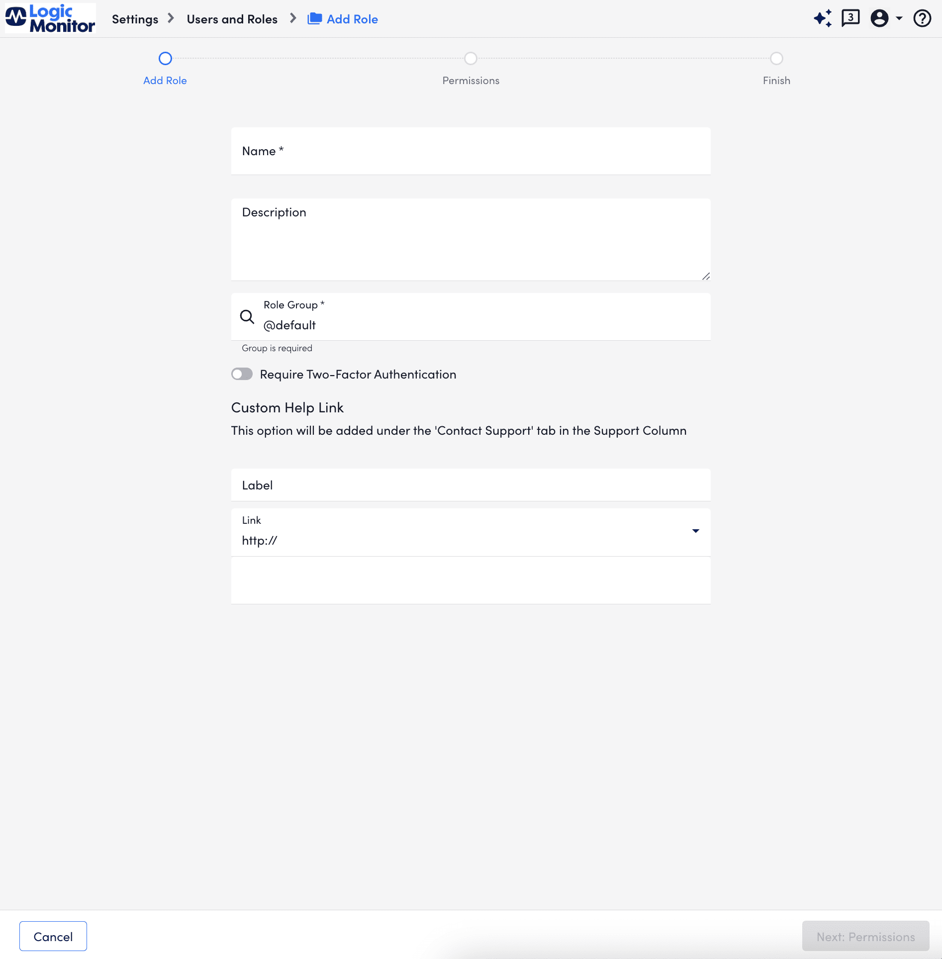 add role page