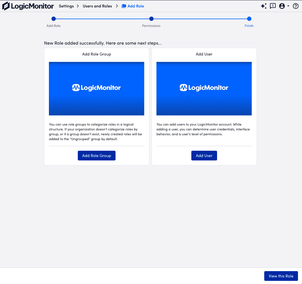 finishes add role page