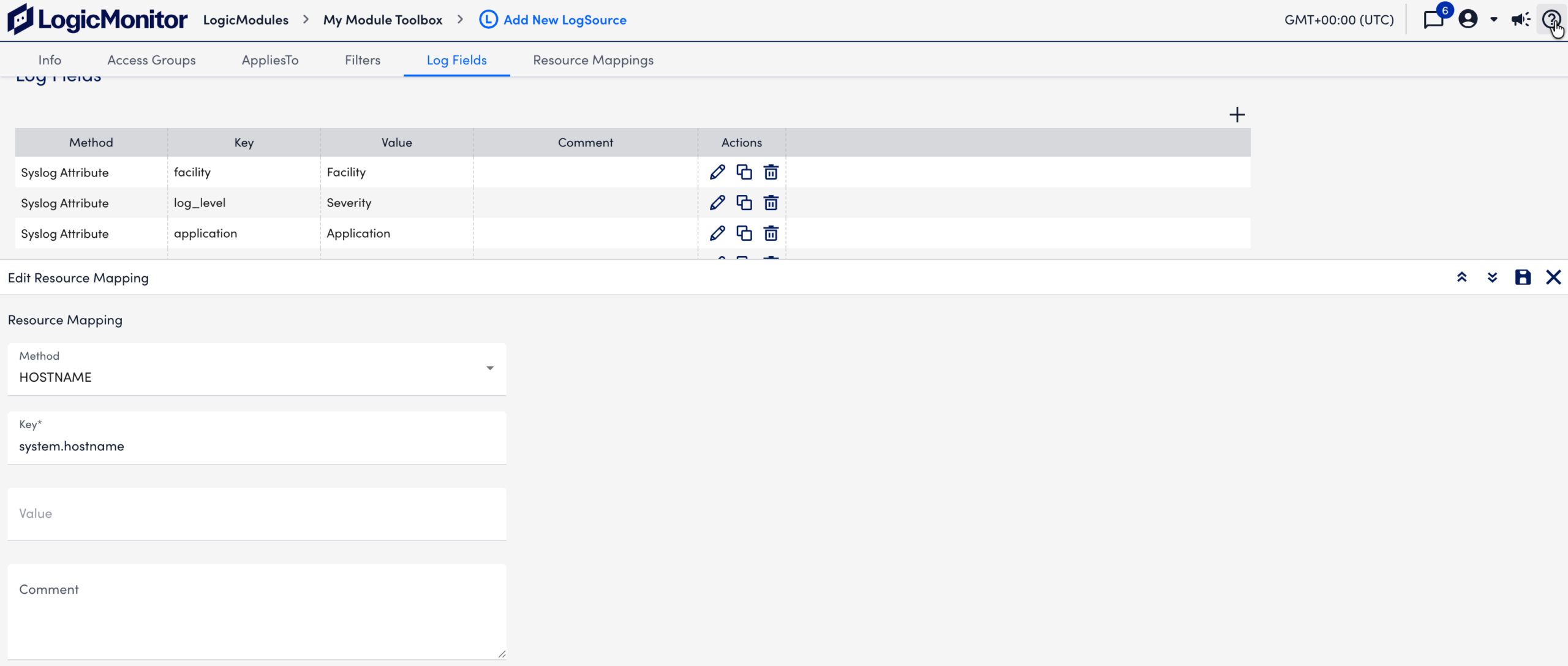 Resource mapping example