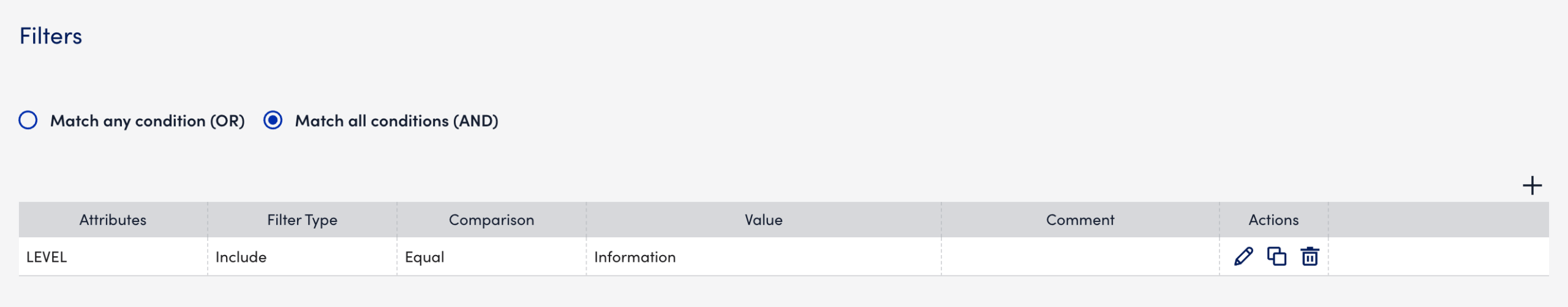 Add Filters Modal