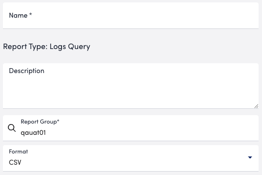 Basic information settings for Logs Query report