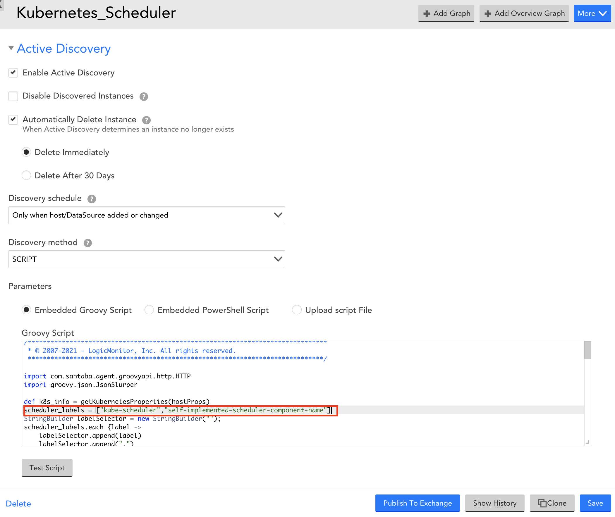 Active Directory page