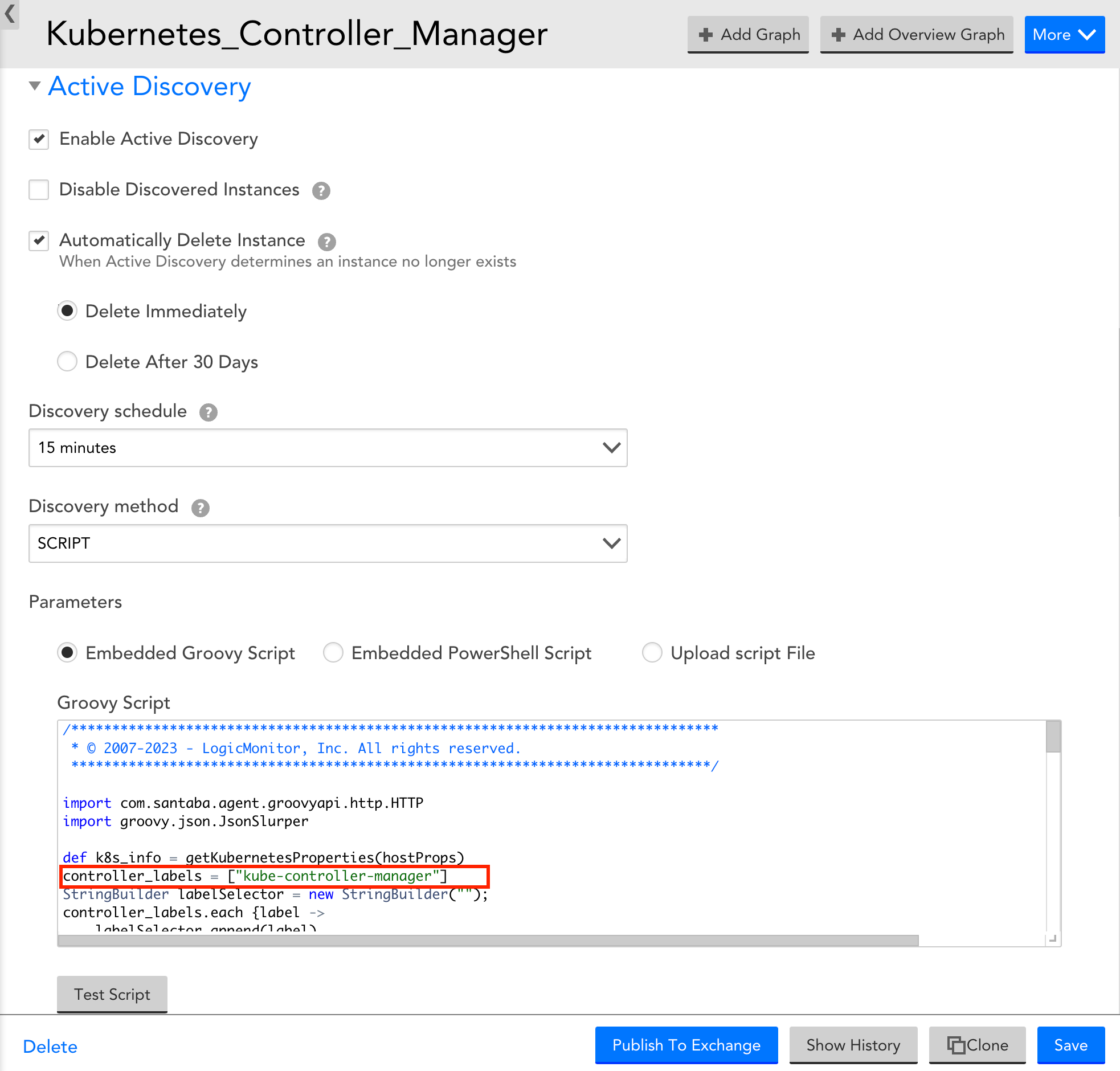KCM Active Directory page