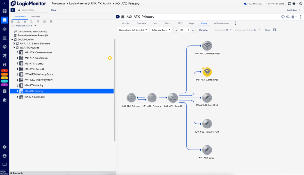 Cisco Meraki Topology Map