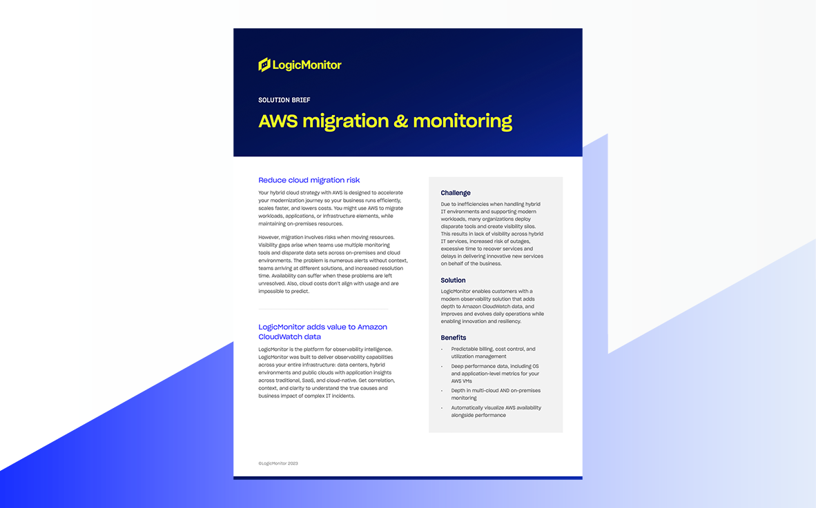 AWS Migration and Monitoring Solution Brief