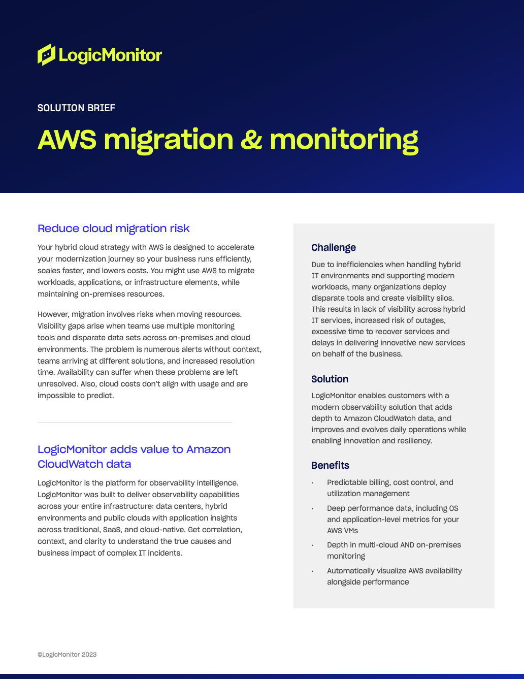 AWS の移行と監視ソリューションの概要