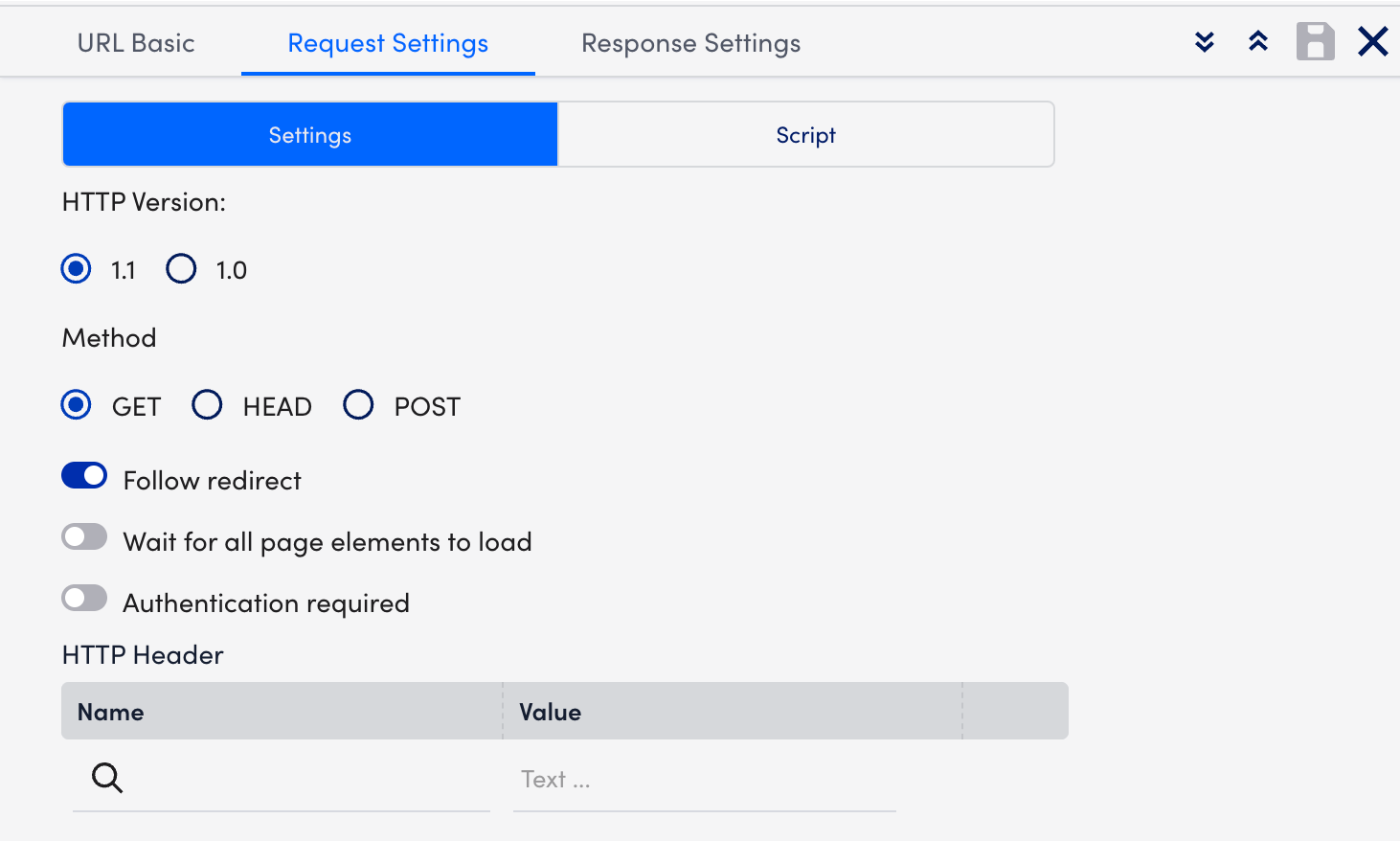 Step Response page