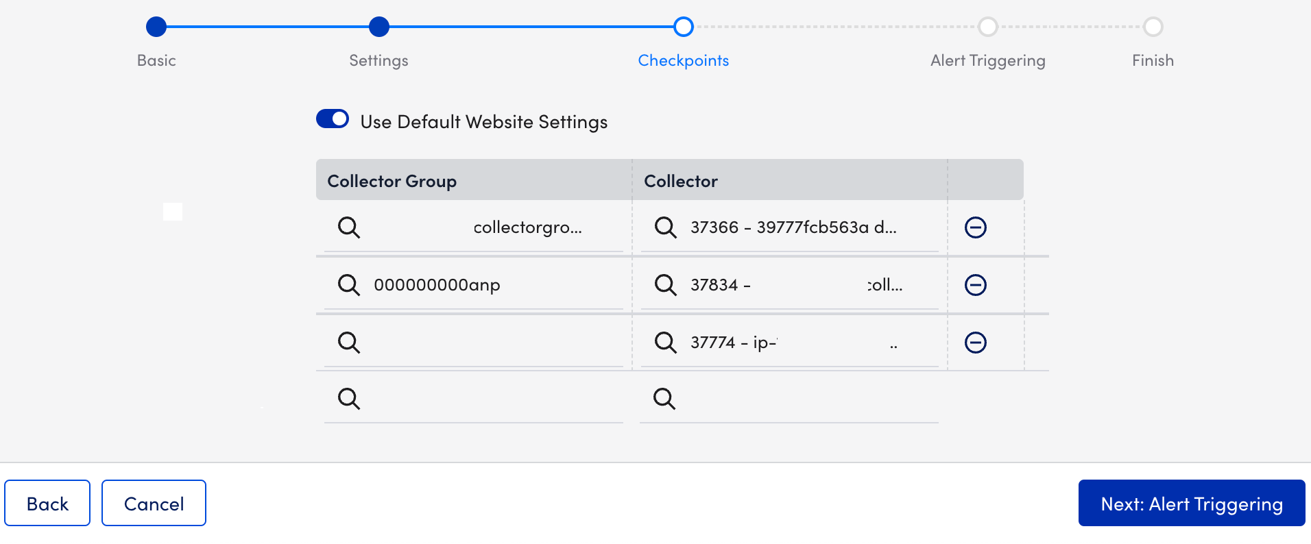 Add internal web check checkpoints page