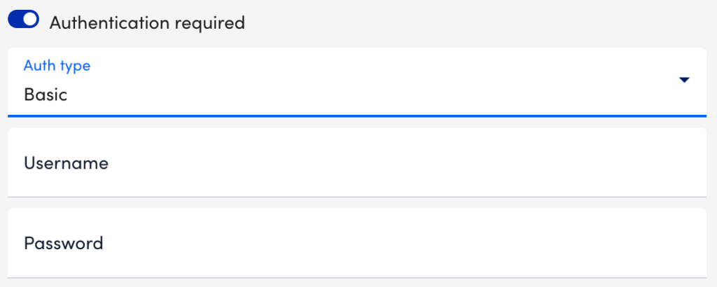 Authentication toggle