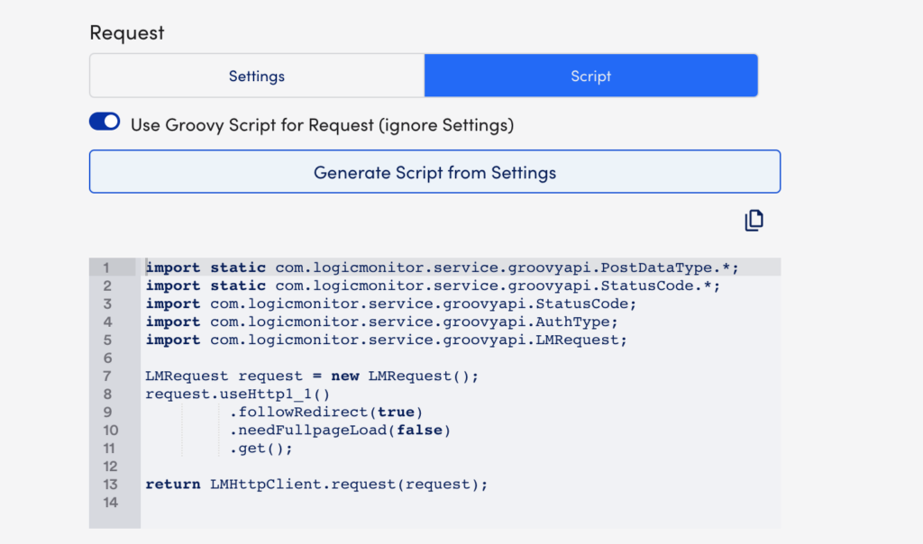 Script for Web check page