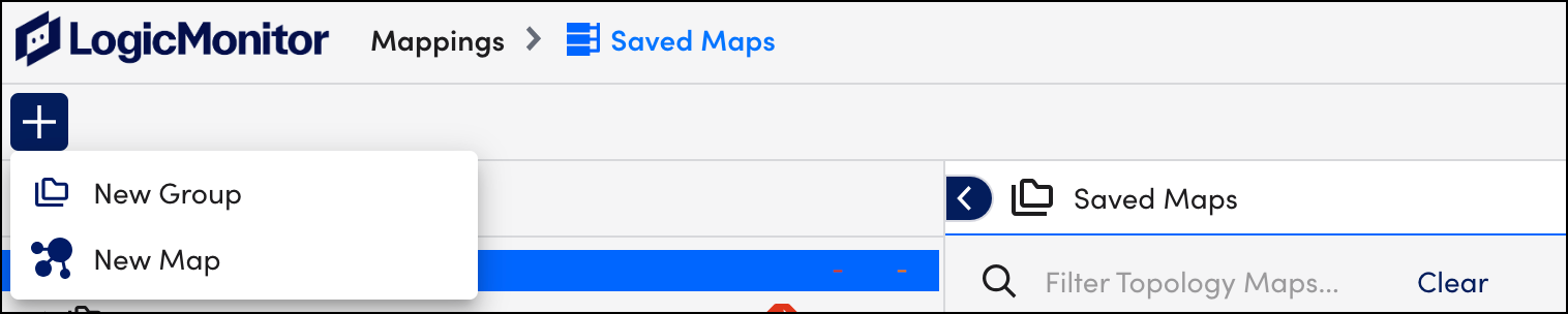 Saved Maps page