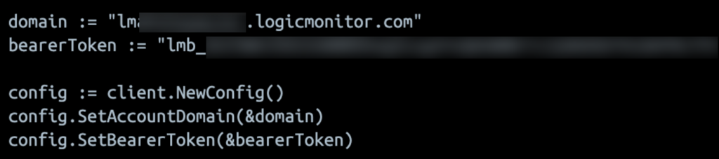 Autheticate Go SDK command