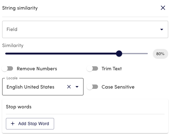 String similarity form