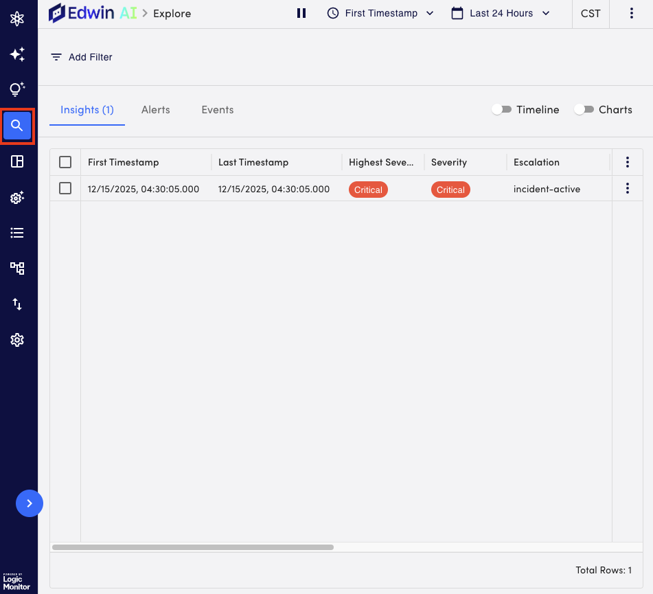 AI navigation sidebar