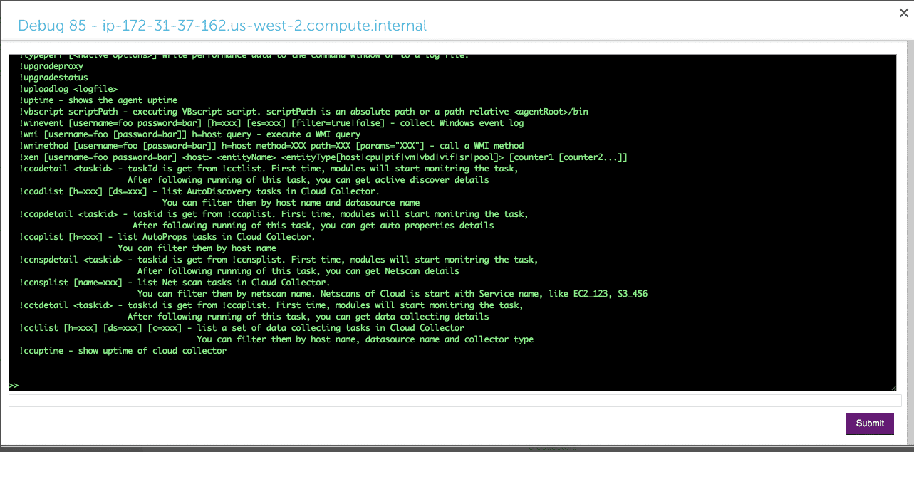 コレクターデバッグ機能 |ロジックモニター