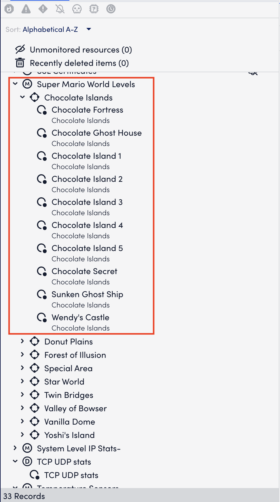 LogicModule resource tree page