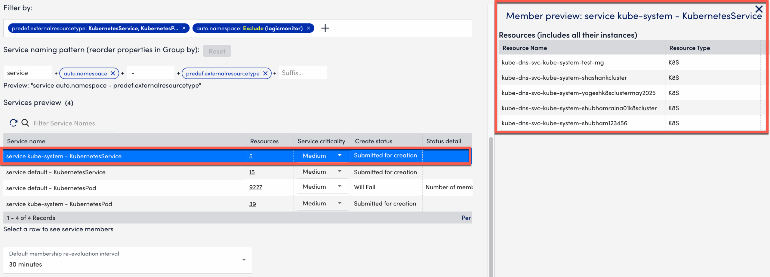 Member preview option on Select member properties page