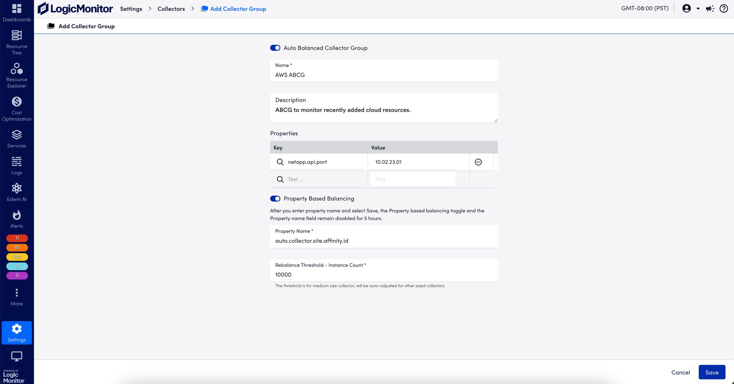 Add Collector Group Page