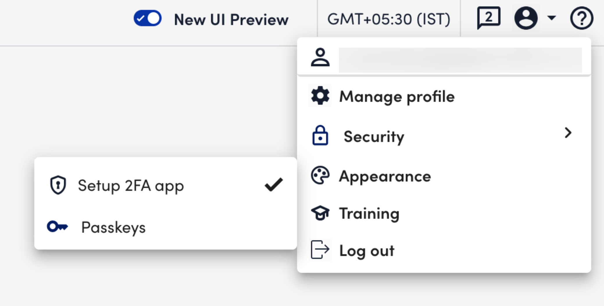 Setup passkey option