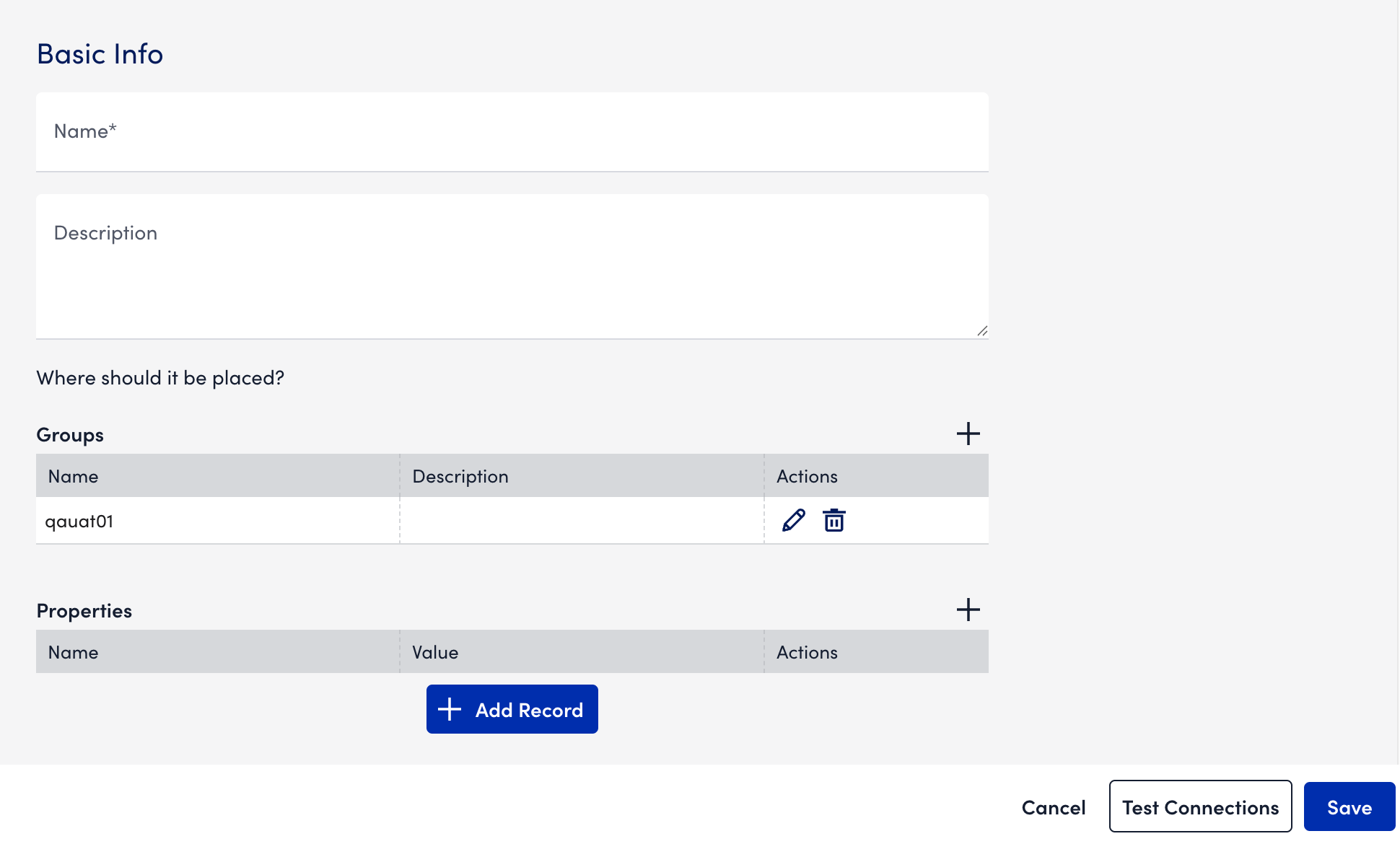 Basic tab external ping check page