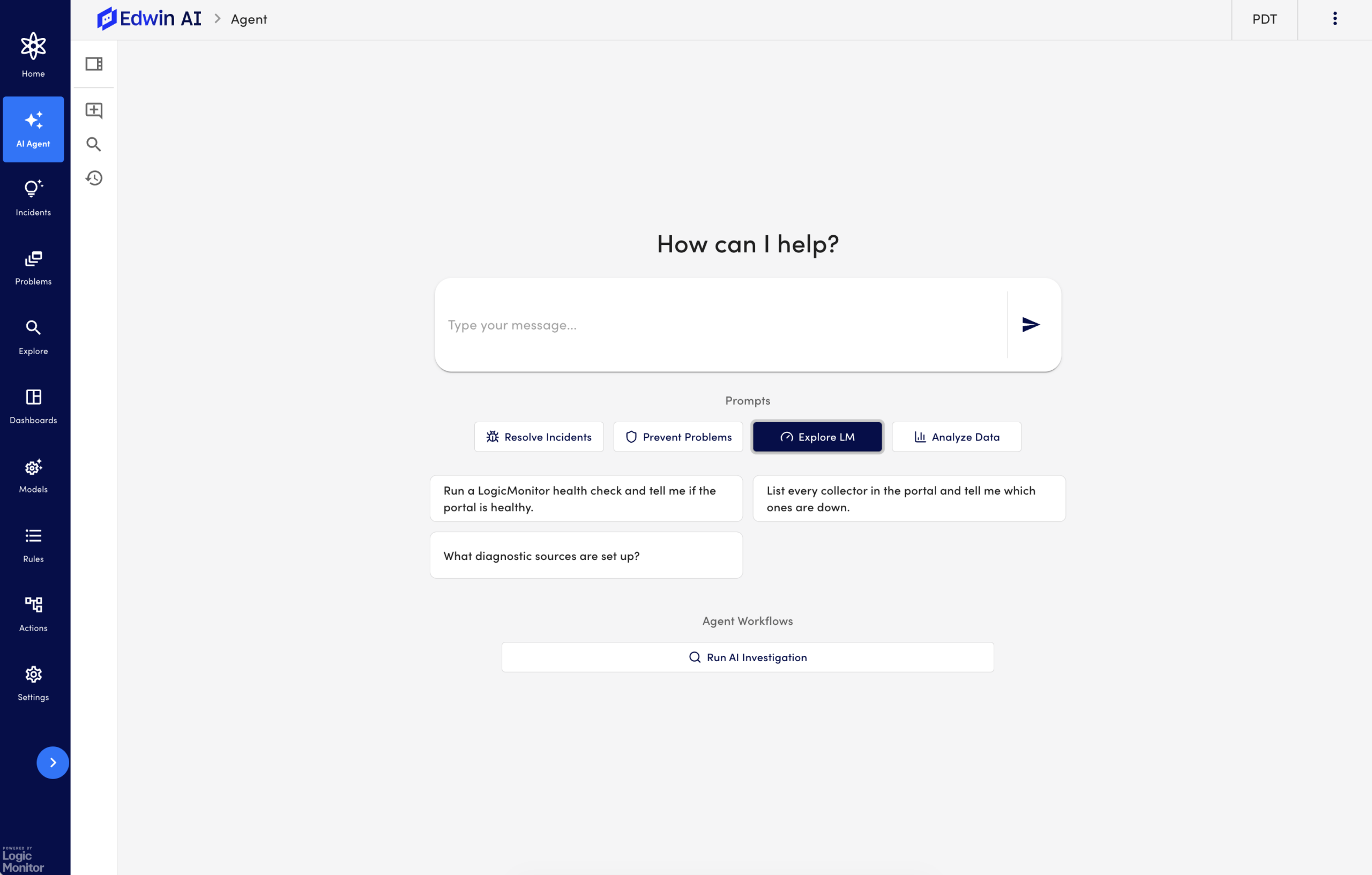 AI Agent guided prompts