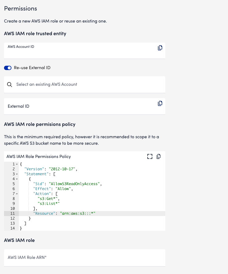 IAM role permissions