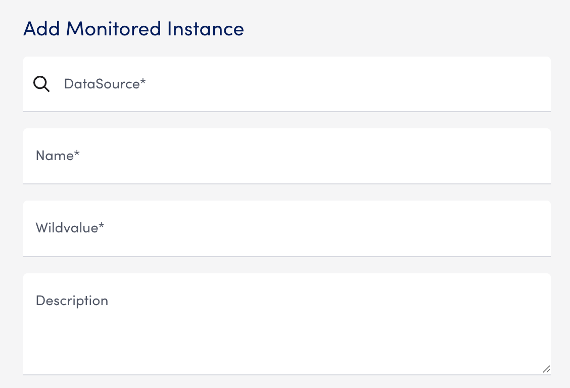Add monitored instance settings panel