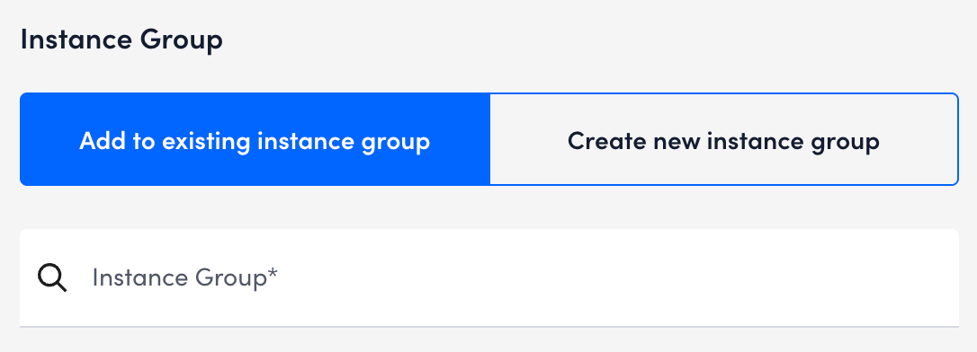 Add to existing instance group option