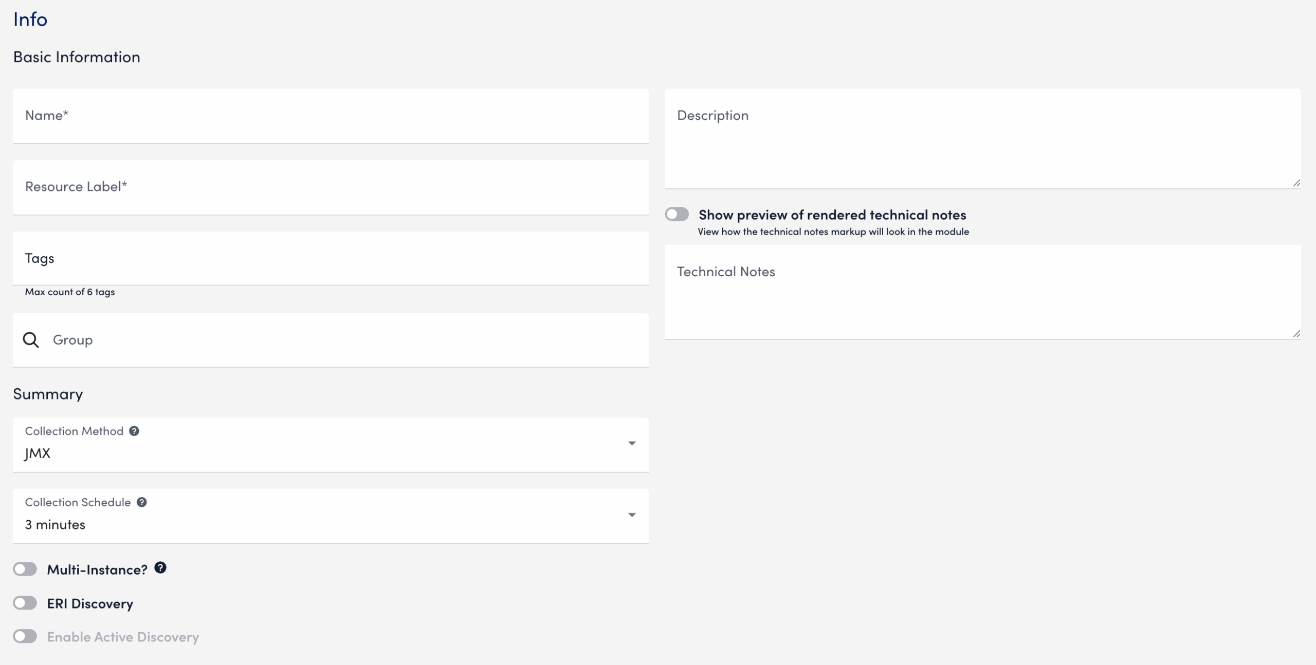 Configuring a Datapoint using the JMX Collection Method