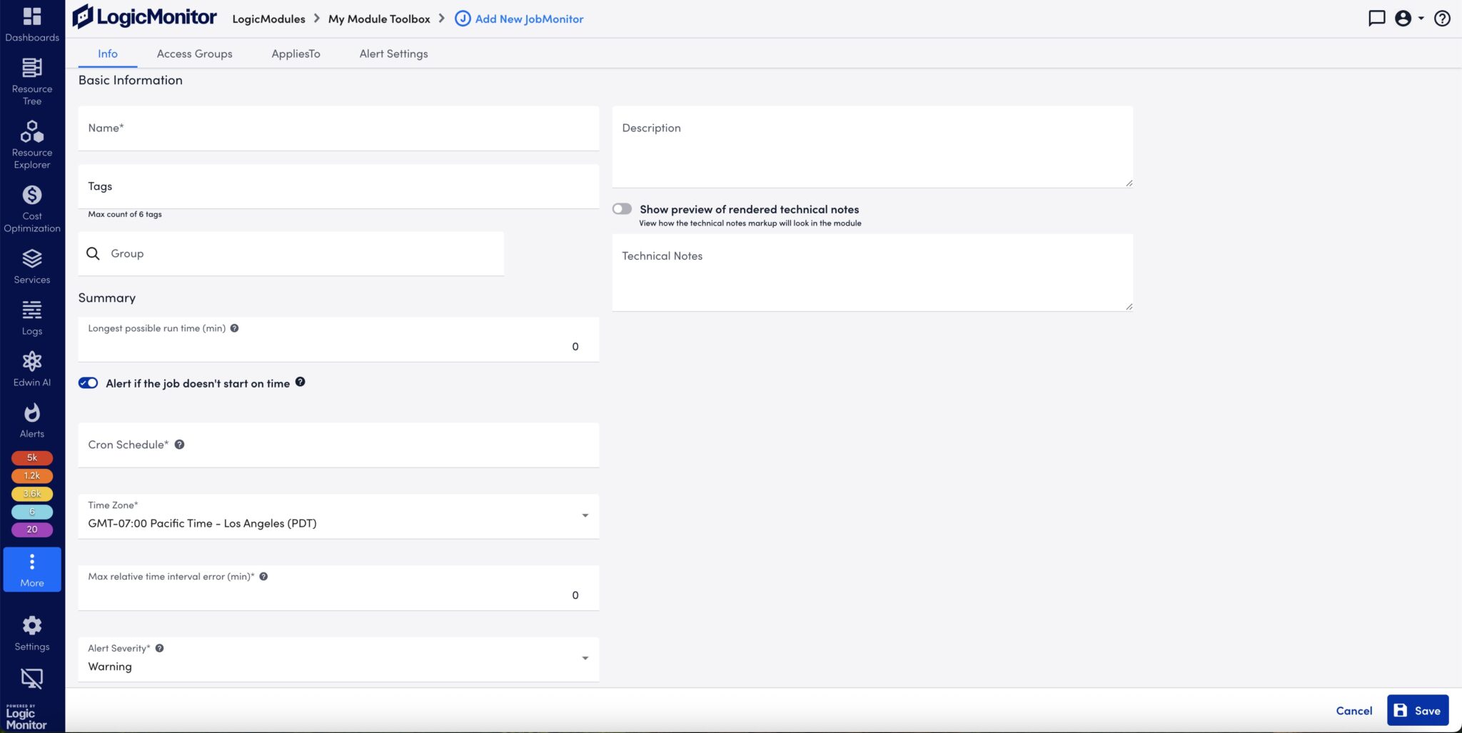JobMonitor Definitions Configuration | LogicMonitor