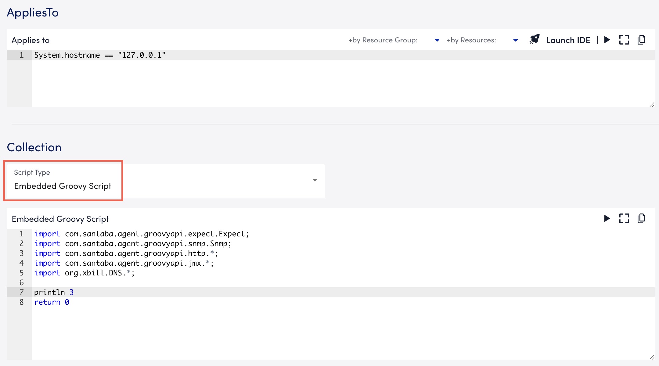 DataSource Collection section