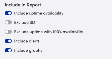 Include in report settings