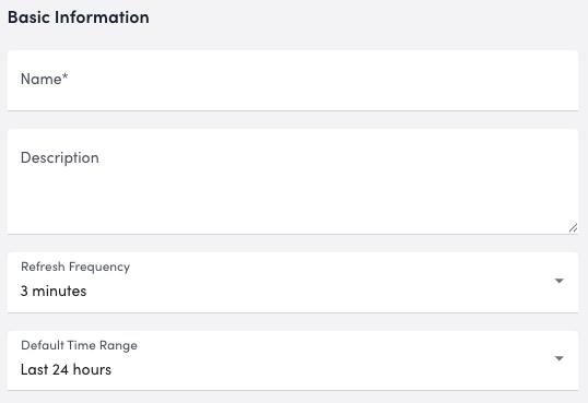 Basic Information settings
