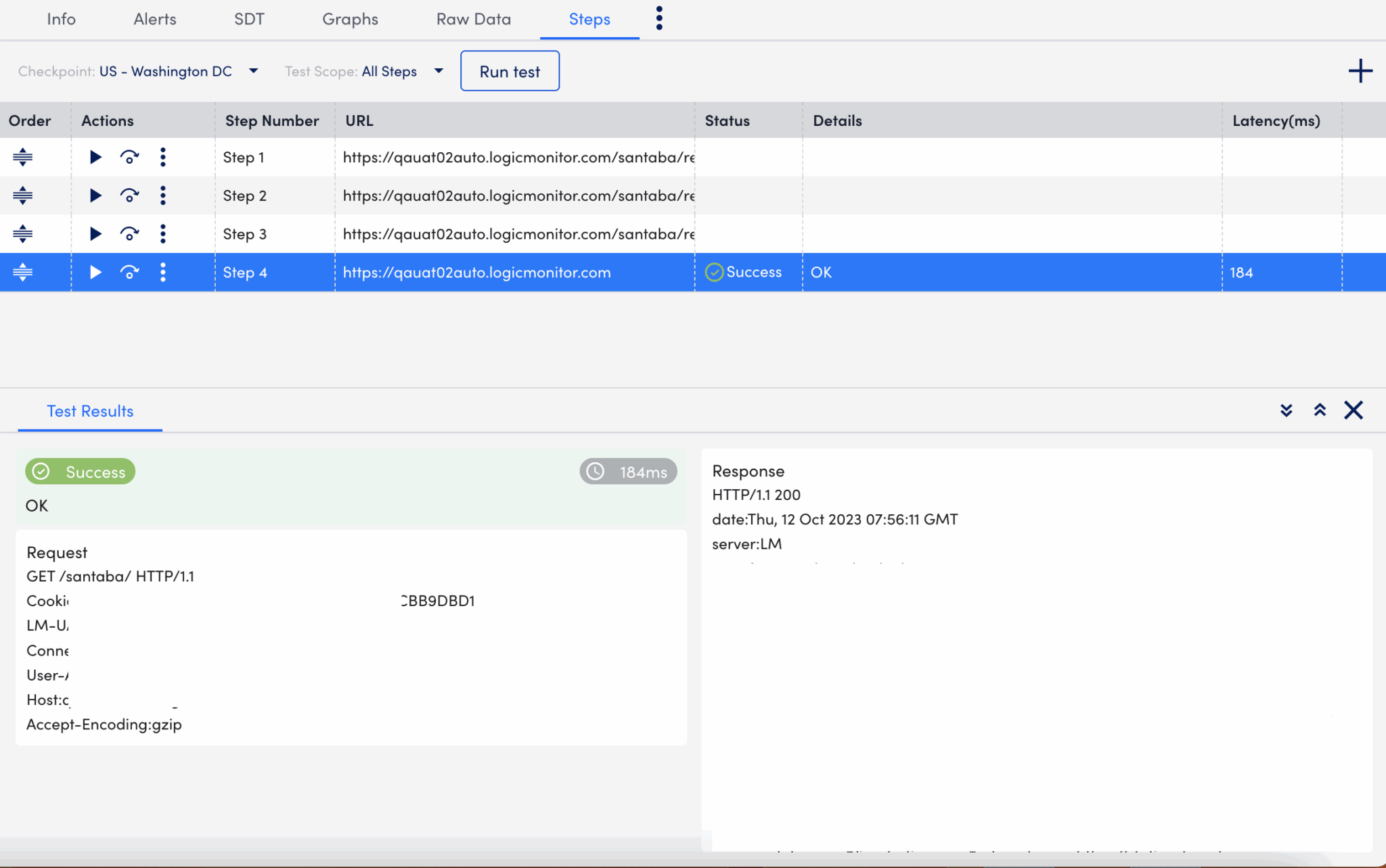 Web Check Steps Analysis in LM Uptime | LogicMonitor