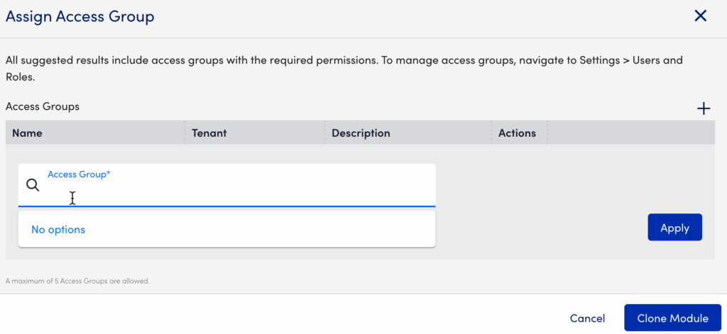 access group option