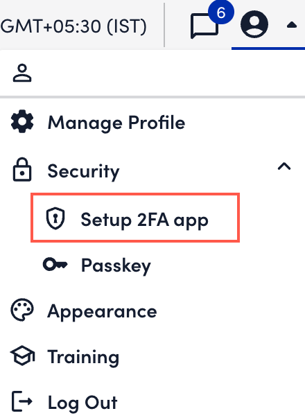 create MFA app option