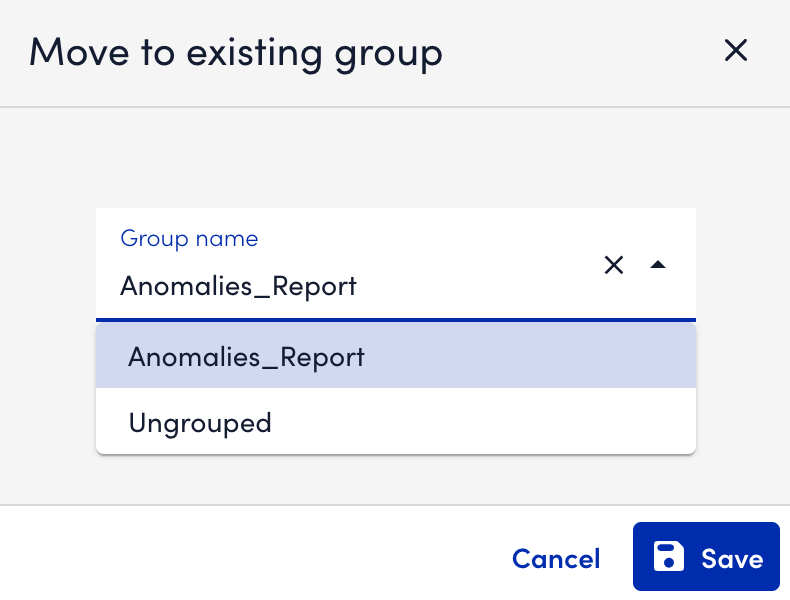 Move Tracked Query Modal