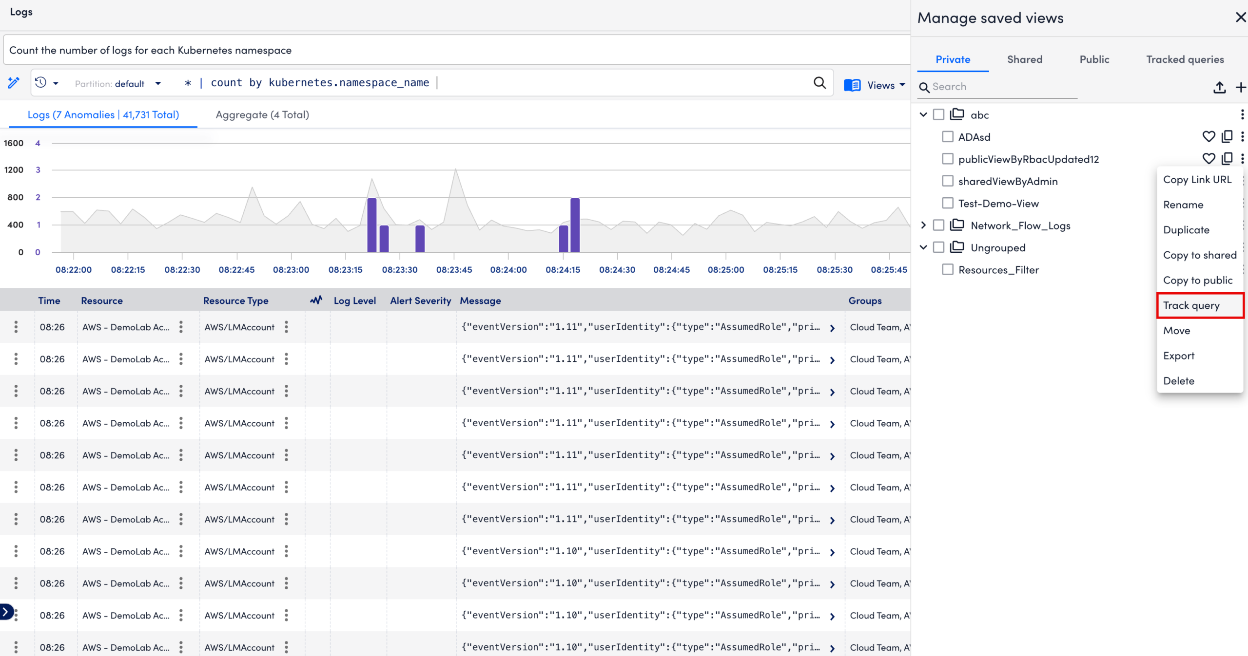 Enabling Track Query