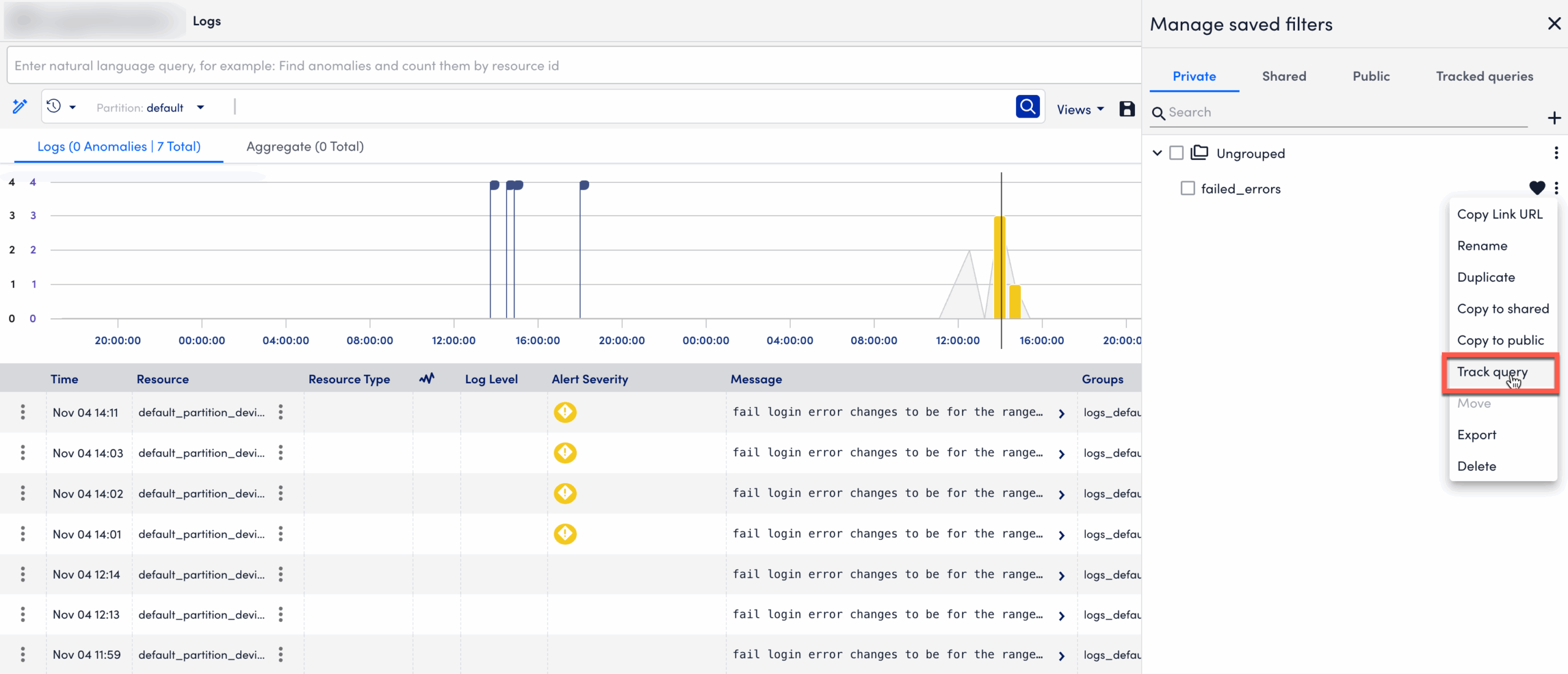 Enabling Track Query