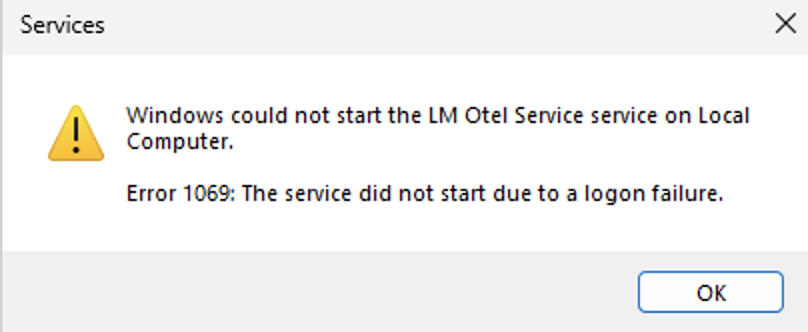 services error OTEL